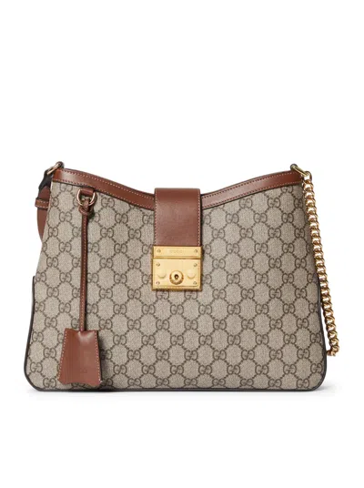 Gucci Large Padlock Shoulder Bag In Nude