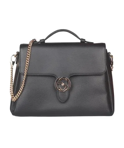 Gucci Large Postman Shoulder Bag In Black