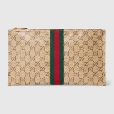 Gucci Large Pouch With Web In Pattern