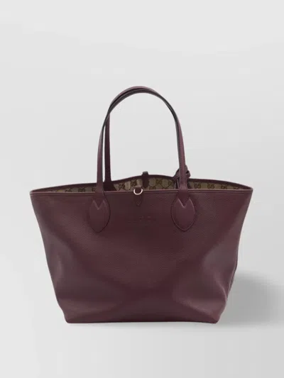 Gucci Large Reversible Totissima Beach Bag In Purple