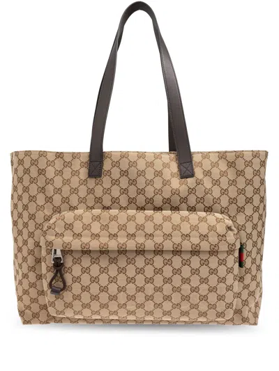 Gucci Large Shopping Bag In Brown
