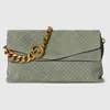 Gucci Large Shoulder Bag With Chain In Green