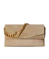 Gucci Grosse Schultertasche Mit Kette In Neutral