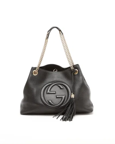Gucci Large Soho Chain Tote Bag In Black