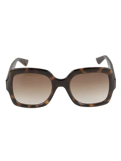 Gucci Large Square Sunglasses In Brown