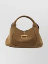 Gucci Large Suede Shoulder Bag In Brown