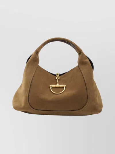 GUCCI LARGE SUEDE SHOULDER BAG