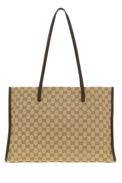 Gucci Large Tote Bag London In Beige