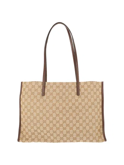 Gucci Large Tote Bag "londra" In Brown