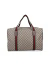 Gucci Large Duffle Bag With Web In White