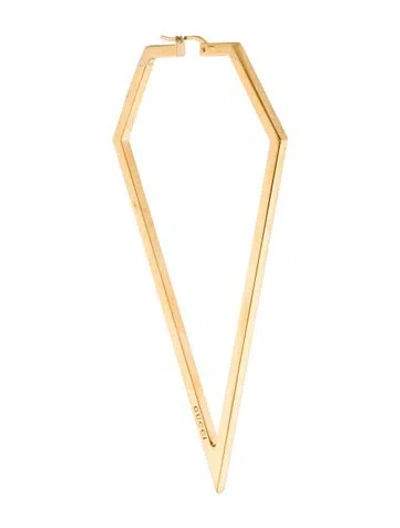 Pre-owned Gucci Large Triangle Single Hoop Earring In Multi
