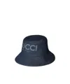 Gucci Lasered Denim Bucket Hat In Black