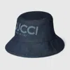 Gucci Lasered Denim Bucket Hat In Blue