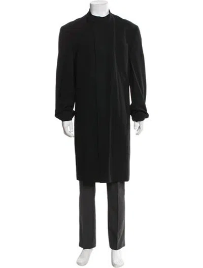 Pre-owned Gucci Late 1990's - Early 2000's Wool Overcoat In Black