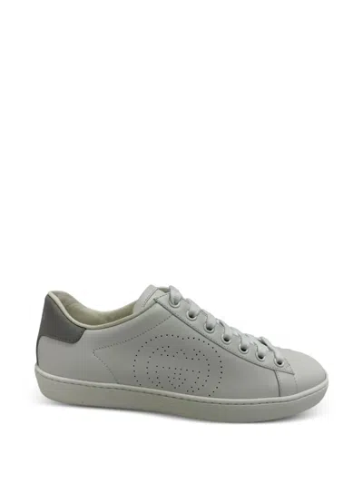 Pre-owned Gucci Late 2010s Interlocking G Ace Sneakers In White