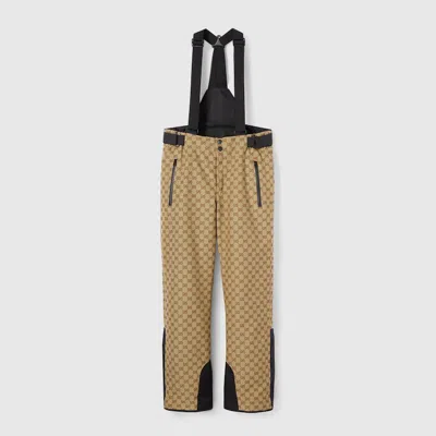 Gucci Ski Trousers With Adjustable Straps And Pattern In Brown