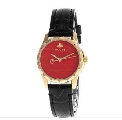 Pre-owned Gucci Le Marche Ya126556 Red Women's Watch