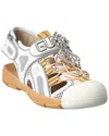 Gucci Mesh Fabric Tinsel Sport Sandals In Neutral