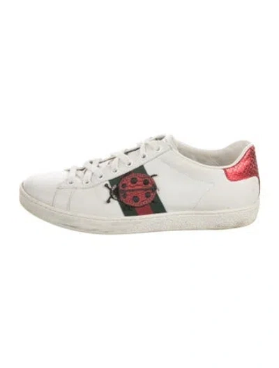Pre-owned Gucci Leather Animal Print Sneakers In Multi