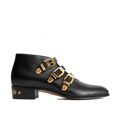 Gucci Leather Ankle Boots In Black