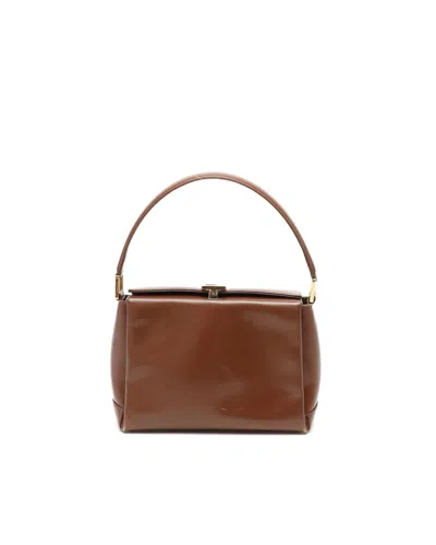 Gucci Leather Bag In Brown