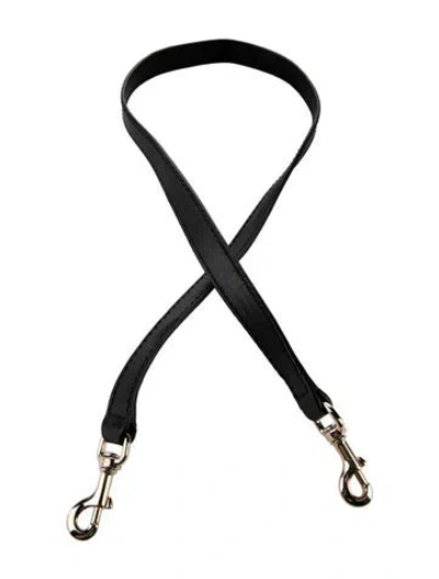 Pre-owned Gucci Leather Bag Strap In Black
