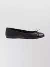 Gucci Leather Ballerina Flats Bow Accent In Black