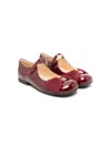 Gucci Bow-detail Patent Leather Mary Jane Flats In Red