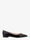 Gucci Women Leather Ballerinas With Metal Horsebit In Black