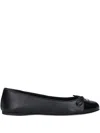 Gucci Leather Ballet Flats In Black