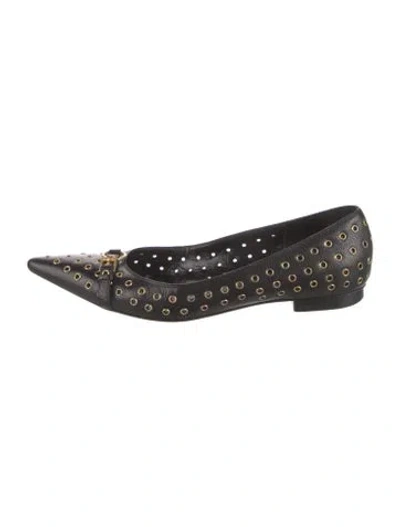 Pre-owned Gucci Leather Ballet Flats In Black