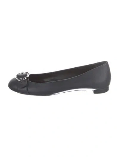 Pre-owned Gucci Leather Ballet Flats In Blue