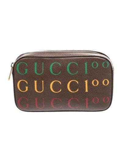 Pre-owned Gucci Leather Belt Bag In Brown