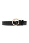 Gucci Blondie Belt Hardware Smooth Finish 3cm In Black