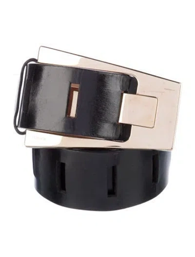 Pre-owned Gucci Leather Belt In Black
