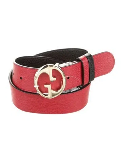 Pre-owned Gucci Leather Belt In Black
