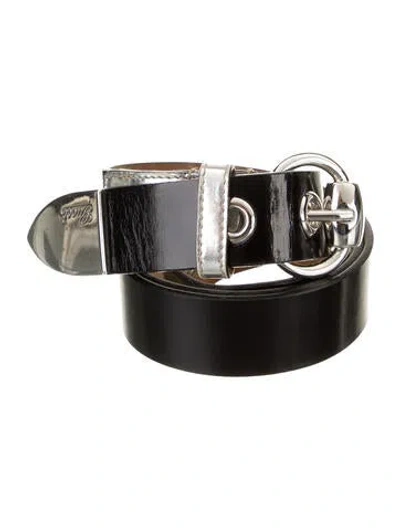 Pre-owned Gucci Leather Belt In Black