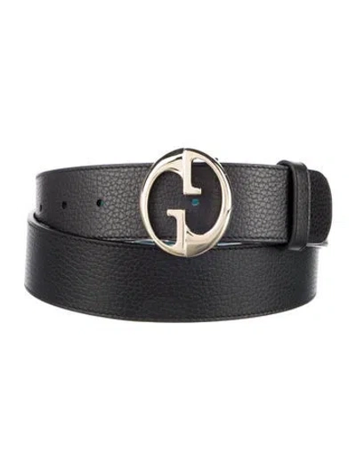 Pre-owned Gucci Leather Belt In Black