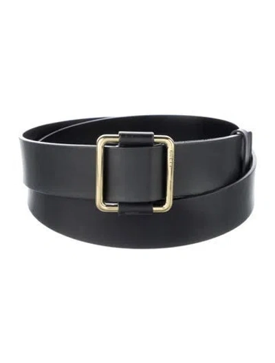Pre-owned Gucci Leather Belt In Black