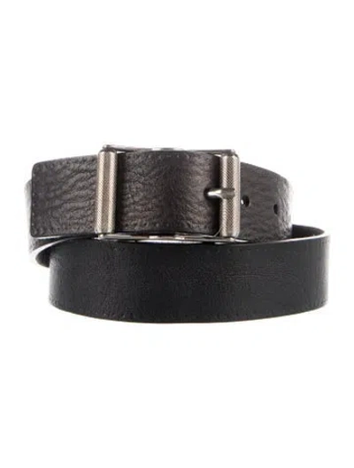 Pre-owned Gucci Leather Belt In Black