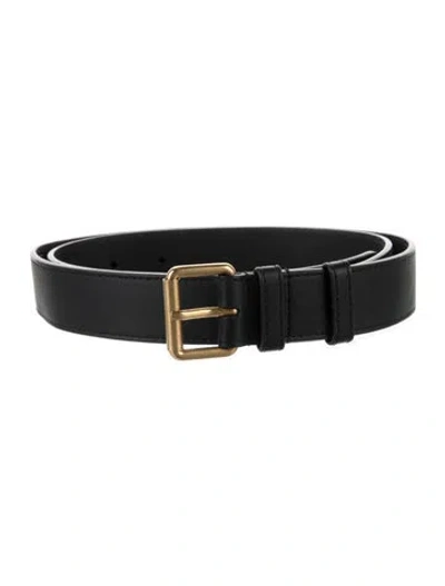 Pre-owned Gucci Leather Belt In Black