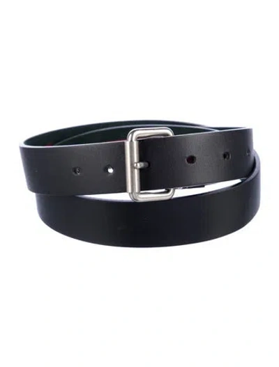 Pre-owned Gucci Leather Belt In Black
