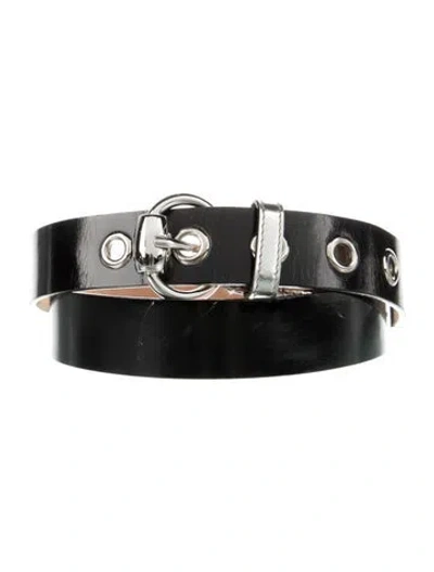 Pre-owned Gucci Leather Belt In Black
