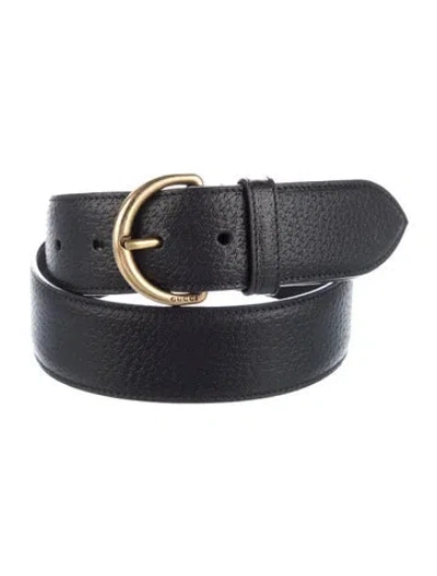 Pre-owned Gucci Leather Belt In Black