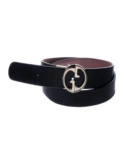 Pre-owned Gucci Leather Belt In Black