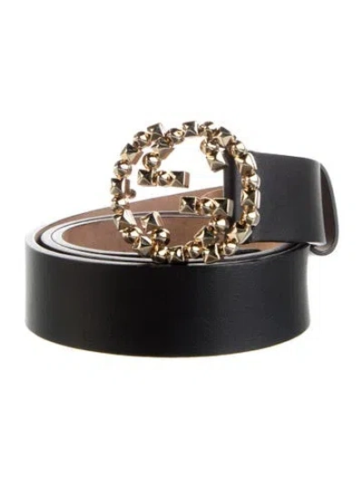 Pre-owned Gucci Leather Belt In Black
