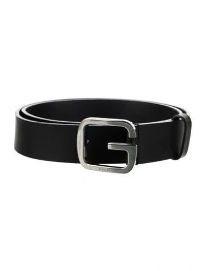 Pre-owned Gucci Leather Belt In Black