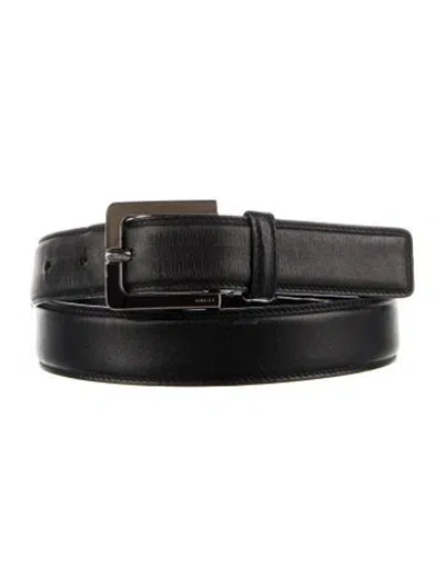 Pre-owned Gucci Leather Belt In Black