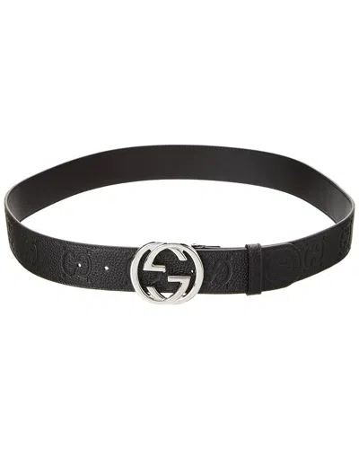 Gucci Leather Belt In Black