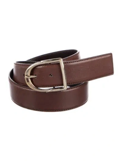 Pre-owned Gucci Leather Belt In Brown